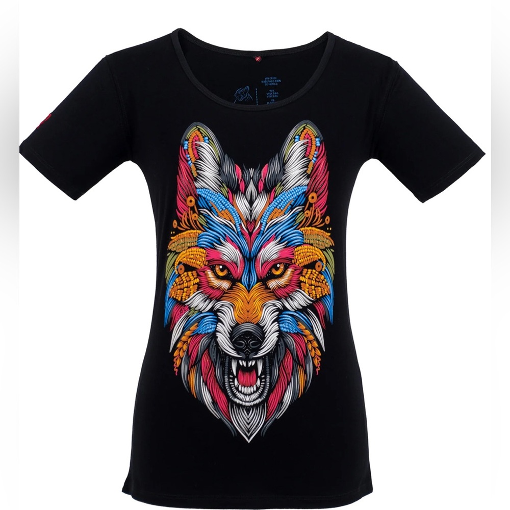 Ay Guey Black Multicolor wolf La nobleza brota de la tierra" Sz M
